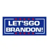 バナーフラグ100pcsset 3x7インチLets Go Go Brandon 2024 Cartoon Biden I Dis