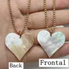 Pendant Necklaces Fashion Stainless Steel Necklace Girl Natural White Sea Shell Love Heart Choker Neck For Women Jewelry Gifts