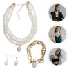 Ожерелье, серьги, комплект жемчужных серег, салфетки на День святого Валентина, ювелирный подарок, бисер, свадебный подарок для невесты, женские рождественские подарки