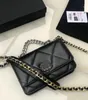 10A Mirror quality calfskin shoulder bags classic 19cm sheepskin diamond lattice Woc flap handbag designer women chain cross body bags luxury bag with box