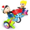 Voiture électrique RC LED musique légère 360 degrés jouets de dessin animé rotatifs modèle de tricycle électrique cascadeur jouet pour enfants avec cadeaux d'anniversaire pour enfants 231215