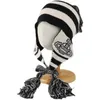 Beanie Skull Caps Parent Child Sticked Wool Hat Randig Tassel Ear Protection Braid Children S Lei Feng Women S Winter Brimless Beanie 231216