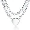 Pendanthalsband varumärkesdesigner Ny kvalitet 925 Sterling Silver Necklace Tamnplatta smycken present L221011261A