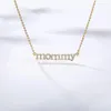 Collier personnalisé en Zircon avec lettres de maman pour femmes, pendentif en cristal, chaîne ras du cou, bijoux pour fête des mères, anniversaire, Gif2527, nouvelle collection