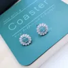 Luxury Gift Crystal Stud örhängen Klassisk stil Kvinnor Charmörhängen Hög Sense Box Packaging Designer smycken Par Family Love Gift Diamond Earrings