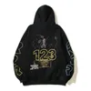 RRR123 Non-FOG American High Street Invisible Hand Hip Hop Men's and Women's Ins Internet Celebrity Hoodie Hoodie