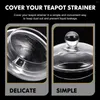 Servis uppsättningar tekanna tillbehör Portable Sile Cover Dust-Proof Home Protectors Colander Japanese Kettle