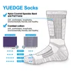 Sports Socks YUEDGE Men's Moisture Wick Breathable Cushion Crew Work Socks Thick Cotton Outdoor Sports Socks For Men Size 37- EU 231216