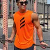 Männer T-Shirts 2023 Neue Männer Tank top Gym Mesh belüftung Workout Fitness sleless hemd männer Pullover Rundhals Sport weste männer UndershL231216