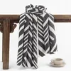 Lenços moda versátil outono e inverno engrossado zebra padrão imitação cashmere cachecol feminino quente listrado xale