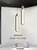 Pendant Lamps Minimalist Modern Bedroom Bedside Single Lamp Gold Metal Living Room Interior Decoration LED Lighting Fixture