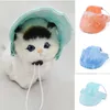 Vêtements de chien 2023 Chapeau d'été pour animaux de compagnie Tie-Dye dégradé de couleur chat drôle casquette de baseball pare-soleil