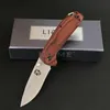 Outdoor Liome 15031 Tactical Folding Knife Wooden Handle Camping Survival Self-defense EDC Pocket Knives