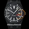 INAF AP15400 A3120 Автоматические мужские часы из углеродного волокна, черный текстурированный циферблат, нейлоновый ремешок Super Edition Reloj Hombre Puretime C3