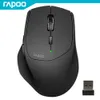 Mice Rapoo Mt550 Multimode Wireless Mouse Connect Up to 4 Devices 1600 Dpi Ergonomic Bluetooth Mouse 12 Month Long Battery