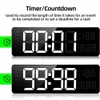 Настольные настольные часы 16-дюймовый большой дисплей, светодиодные цифровые настенные часы, настольный будильник с дистанционным управлением, температура, дата, недельный таймер, автоматические часы с диммером 231215