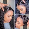 Perucas sintéticas 32 polegadas onda de água laço frontal cabelo humano para mulheres negras molhado e ondulado solto fechamento profundo peruca entrega produtos dhw2a