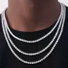 Tennis Necklace Chains Hiphop Tide Men's Necklace Zircon 18 20 22 24mm Snap Hook Bracelet Tennis Necklaces For Men And Women 264b