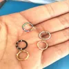 10pcs çok titanyum mücevherler dikişsiz menteşeli segment halka tıkırtı kıkırdak burun dudak kulak kasnak septum 16G shine262v