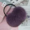 Cuffie antirumore Moda Donna Soffice vera pelliccia di volpe Paraorecchie Inverno Lady Grandi pompon Pelliccia di volpe Peluche Paraorecchie 100% Pelliccia di volpe naturale Earlaps 231215