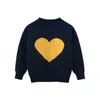 Pullover Lente Herfst Kindertrui voor meisjes 100% katoen Nieuwigheid Hart gestippeld Gebreide kindertrui Casual sporttruien 231215