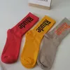 Chaussettes pour hommes Rhude chaussettes pour hommes femmes nouvelles lettres pur coton européen américain rue tendance sport décontracté jogging chaussettes de basket-ball