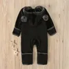 Macacões bonitos footies nascidos roupas bebê menina menino fuzzy com capuz macacão inverno quente manga longa urso orelhas zíper macacão 0 24m 231215