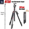 ホルダーInnorel RT30 Professional Tripod Monopod Aluminum Aluminum Alloy Fast Flip Lock Max Height 197cm for Outdoor Camera Video Recorder