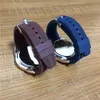 I migliori orologi da uomo con cinturino in silicone Orologio sportivo da 45 mm Orologio da polso con quadrante grande nero blu marrone di buona qualità269A