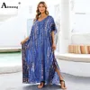 Roupa de banho 2022 verão islâmico folk praia cobrir vestidos femininos longos pareos muçulmano casual vestidos de natação coverups robe plage beachwear