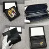 Portefeuille de portefeuille de portefeuille pour hommes portefeuilles courts de haute qualité cadeaux de portefeuille de tigre de marque classique pour homme authentique support en cuir poche257d