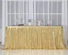 Tischrock Party Delight, 1,8 m, goldfarbener Pailletten-Tischrock für runden/rechteckigen/quadratischen Tisch für Geburtstagsfeier, Hochzeit, Weihnachten, Hochzeit, Geburtstag, 231216