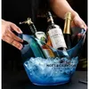 Tabletop Wine Racks Transparent Ice Cube Storage Bucket Beer Win Bar Container Champagne Can Chiller 231216