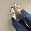 Dress Shoes Slingback Gothic Chunky Heel s Pumps Rivet Street Style Medium Heel Punk Vintage Casual Sandals Spring Summer 2023 231216