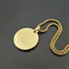 Ciondolo Ultima Cena in oro giallo 14k Colore oro ghiacciato Collana rotonda con zirconi bling per uomo Regalo per la festa del papà Gioielli Hip Hop