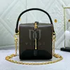 고급 디자이너 토트 화장품 가방 YK Square Bag Staynetry Bag Lady Mini Crossbody Bag 토트 가방 여성 디자이너 워시 파우치 메이크업 가방 미니 어깨 동전 지갑