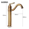 Sink Faucet Sets Basin Bathroom And Cold Swivel Spout Antique Bronze Deck Mounted Vessel Vanity Water Taps ZR115 231216