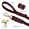 Dog Collars Correa De Cuero Genuino Para Perro Cuerda Plomo Fuerte Mascotas Grandes Correas Caminar Correr Pitbull Pastor