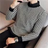 メンズセーターブランド衣類メン冬のサーマル編みセーターメールスリムフィット高品質のシャツ襟偽の2ピースプルオーバースター231216