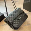 Flap Grande Capacidade Mulheres Bolsa de Ombro de Viagem Couro Prata Hardware Corrente Ajustável Bolsa de Luxo Diamante Check Acolchoado Cross Body Mala Pochette 29CM