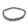 MG0115 Bracciale intero con azzurrite naturale, mini braccialetto con pietre preziose da 4 mm, energia, yoga, mala, gioielli, equilibrio spirituale, perline247y