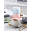Cups Saucers Nordic Ceramic Coffee Cup Set Matte Frosted Organizer Afternoon Tea Party Porcelain Barista China Taza Home Drinkware
