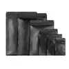 Sacs d'emballage en gros refermables café poudre d'herbes fermeture à glissière sac sac anti-odeur pochette plate noir mat petit papier d'aluminium zip lock m dhrqx