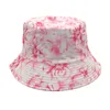 Berets Floral Print Fisherman Hat Fashion Casual Basin Frauen Doppelte Eimer