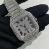 Orologio con diamanti di prova superato di lusso, orologi meccanici in moissanite da polso da uomo in nastro 925