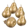 Party Decoration 5 PCS Table Decor Simulation Pear Model Decorations Artificial Fruits Fake Faux Foam Mini Pears