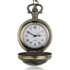 Relojes de bolsillo Bronce Vintage Steampunk Cat Locket Collar Reloj Colgante Regalo 231216