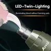 2 개의 LED 조명이 포함 된 Joyu Dog Nail Grinder- 작은 중간 큰 개 고양이를위한 매우 조용한 강력한 6 단 네일 트리머 파일