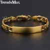 Pulsera Trendsmax para bebé, cadena Figaro rellena de oro, brazalete liso, pulsera de identificación con eslabones para bebés, niños, niñas, 5mm, 11, 5cm, KGBM10310d