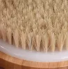 Natürliche Borsten Bürste ohne Griff Bambus Trockene Haut Körper Bad Dusche Borsten Bürsten Scrubber LL